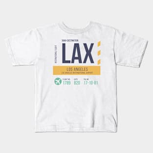 Los Angeles Airport Stylish Luggage Tag (LAX) Kids T-Shirt